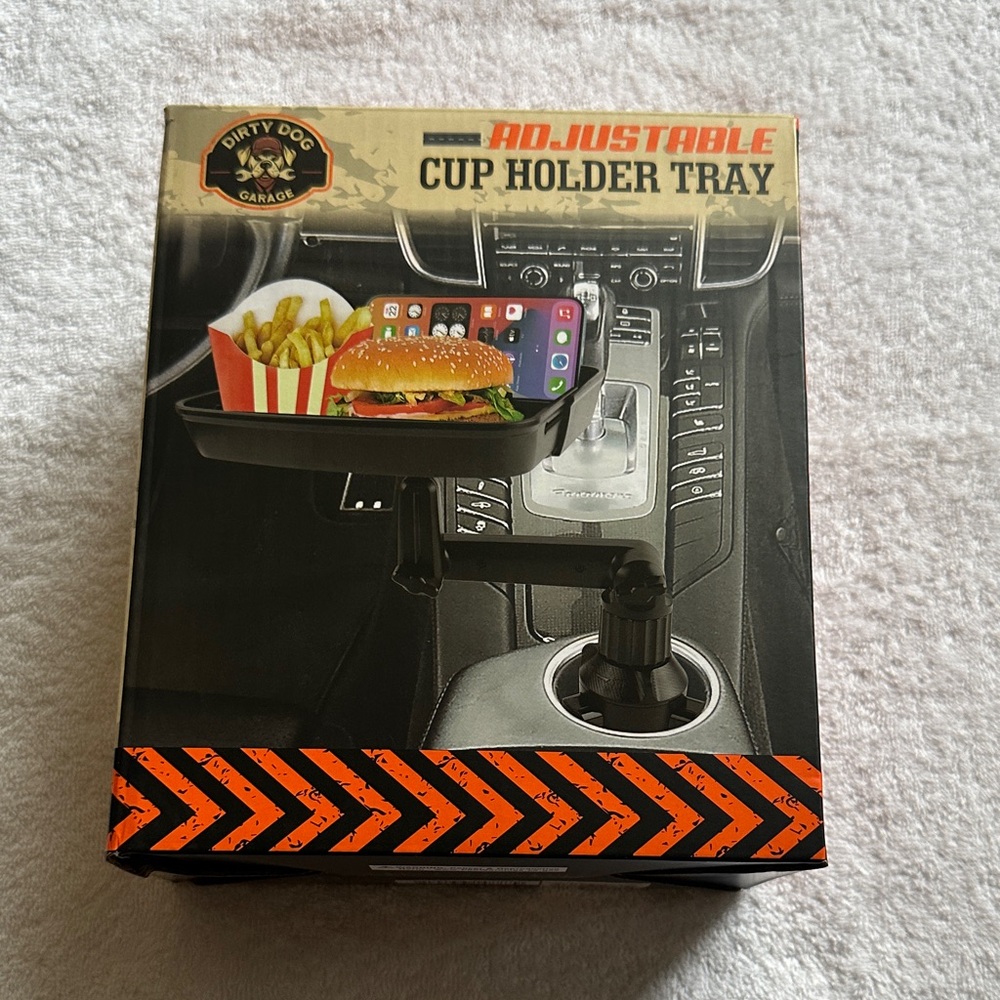 Dirty Dog Garage Adjustable Cup Holder Tray for Car